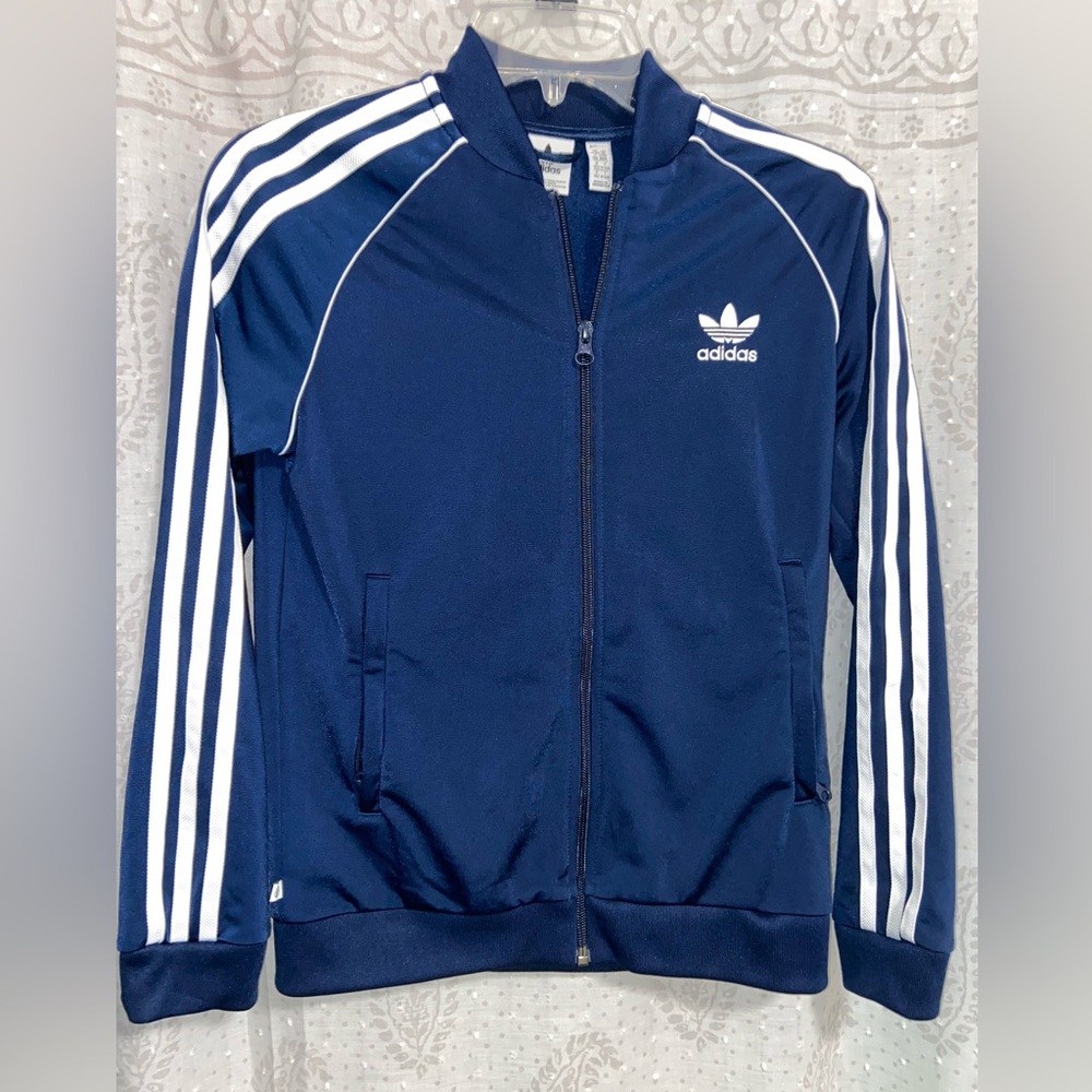 Set!!!!Adidas Navy Blue With White Logo Kids Medium 11-12Y